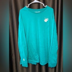 SOLD - Dutch Bros Teal and White Long Sleeve T-shirt Size 2X